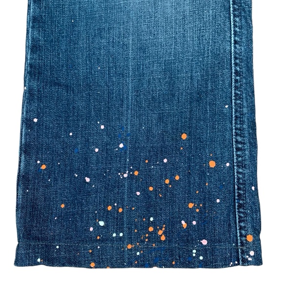 7 For All Mankind, Paint Splatter, Bootcut Jeans, Size 29 - Picture 7 of 12